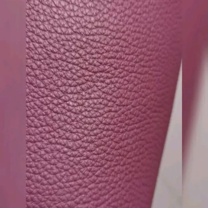 LOST IN VINTAGE Leather Bag Charming Natural Leather Balls Kiss-lock Large Clutch Handbag Proudly Carried In Hand 30x46x15cm