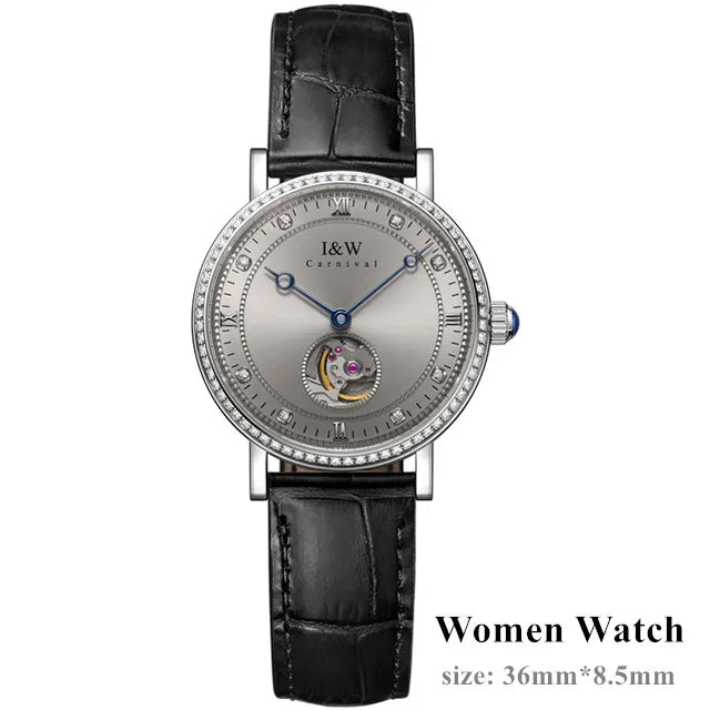 CARNIVAL Brand Luxury Mechanical Watch for Women Ladies Fashion Sapphire Automatic Movement Wristwatches Waterproof Reloj Mujer