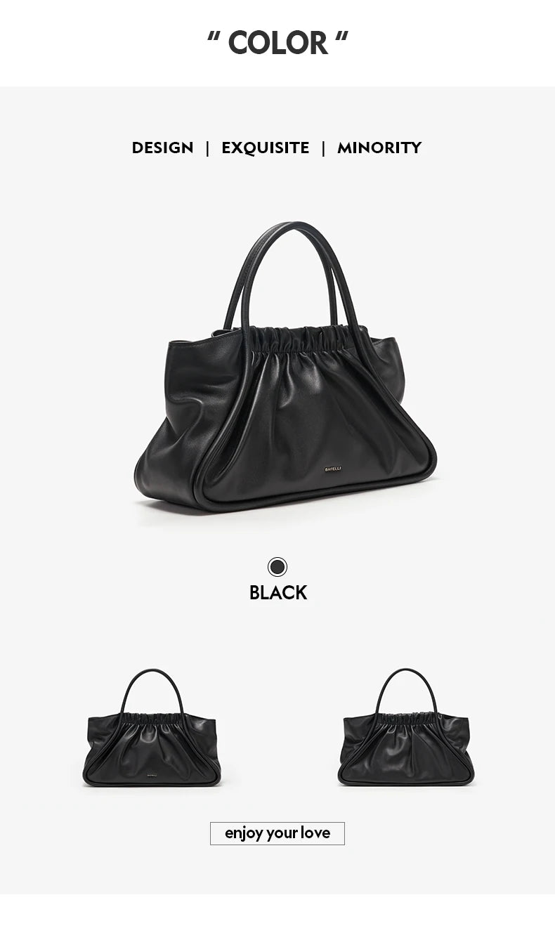 BAFELLI 2025 NEW WOMEN'S BAG STYLE GENUINE LEATHER PURSE LUXURY BRAND DESIGNER SHOULDER HANDBAGS QUALITY ORIGINAL TOTE