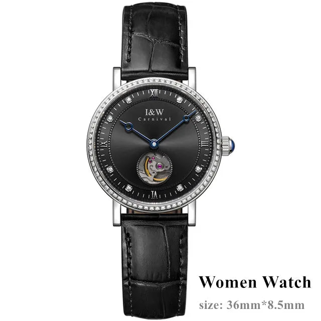 CARNIVAL Brand Luxury Mechanical Watch for Women Ladies Fashion Sapphire Automatic Movement Wristwatches Waterproof Reloj Mujer