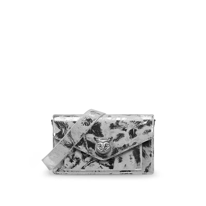 BAFELLI 2025 WOMEN'S BAG FASHION TREND LUXURY BRAND LEATHER FLAP CROSSBODY PURSE CAT NEW STYLE ORIGINAL DESIGNER HANDBAGS