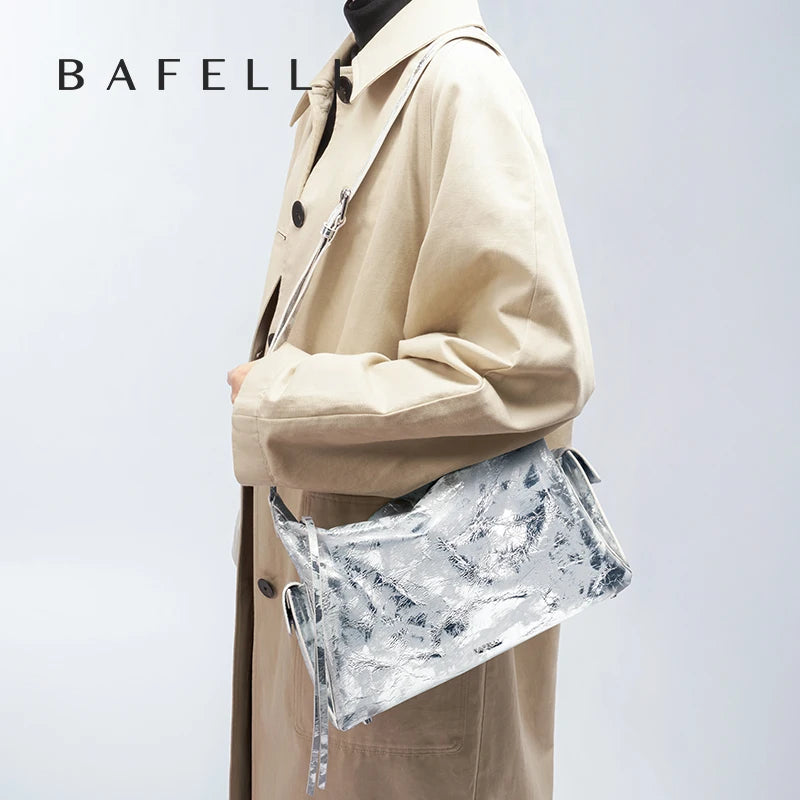 BAFELLI 2025 NEW WOMEN'S TOTE BAG UNISEX LARGE TRAVEL GENUINE LEATHER DESIGNER LUXURY BRAND CROSSBODY CASUAL BAGS FASHION