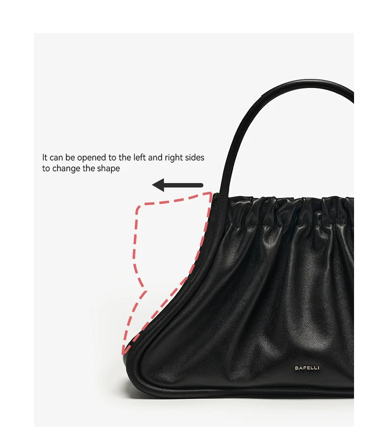 BAFELLI 2025 NEW WOMEN'S BAG STYLE GENUINE LEATHER PURSE LUXURY BRAND DESIGNER SHOULDER HANDBAGS QUALITY ORIGINAL TOTE