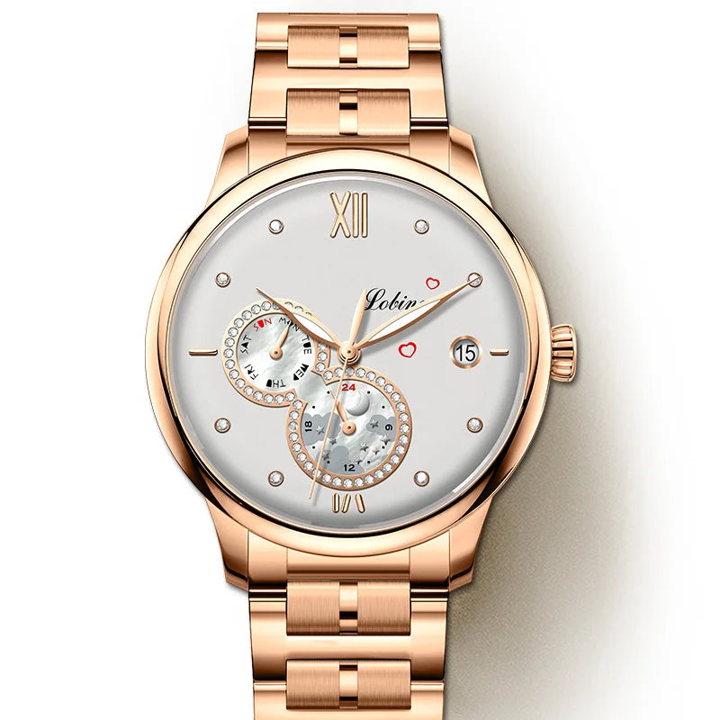 Lobinni 2021 Luxury Women Watches Top Brand  Automatic Mechanical Watch Waterproof Ladies Bracelet Wristwatch Female Clock