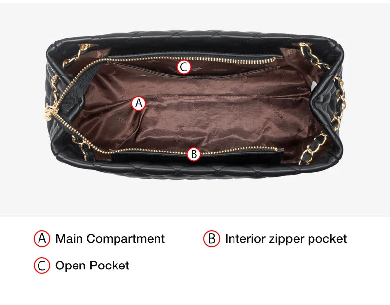 FOXER Black Women Split Leather Handbag Classic Female Shoulder Crossbody Bag Large Capacity Commute Lady Laptop Top Handle Bags