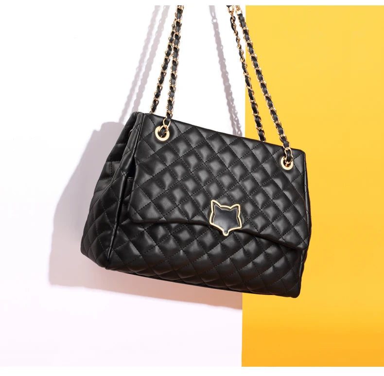 FOXER Black Women Split Leather Handbag Classic Female Shoulder Crossbody Bag Large Capacity Commute Lady Laptop Top Handle Bags