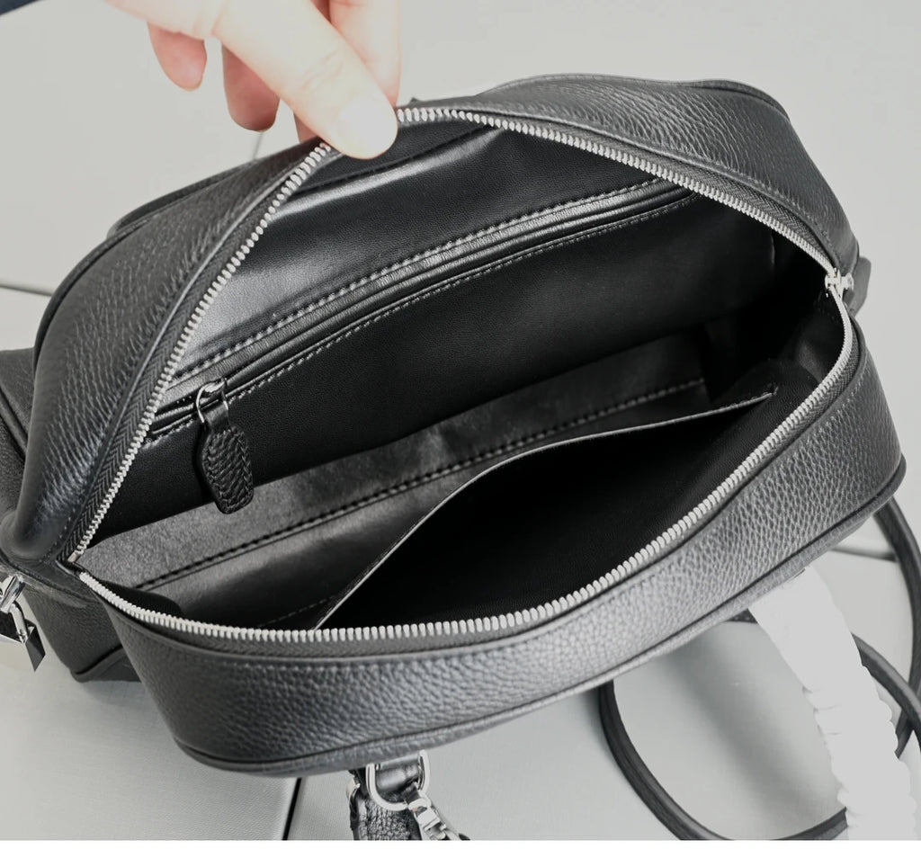 26cm Genuine Leather Handbag With Top Layer Cowhide New Women Shoulder Crossbody Bag Versatile Commuting Soft Texture