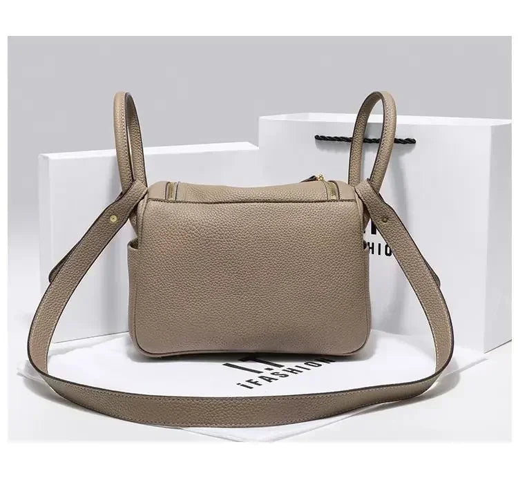 Genuine Leather Lady Lindi Bag Large Shoulder Bag for Women Cute Ladies Side Bag Luxury Handbags BH3