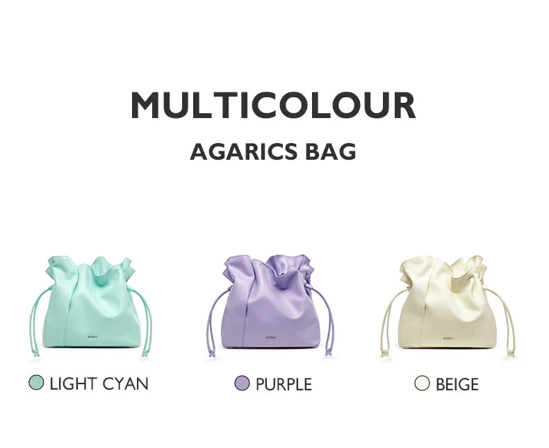 BAFELLI 2025 NEW WOMEN'S BAG LEATHER CASUAL BUCKET HANDBAGS FOR FEMALE TREND FASHION SHOPPER PURSE LUXURY BRAND SHOULDER