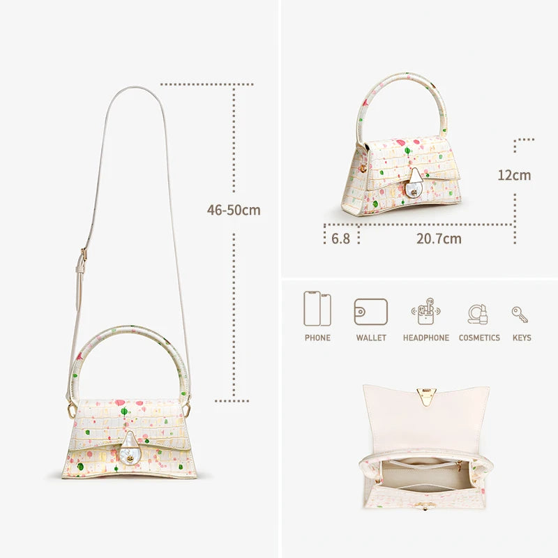 2025 WOMEN'S NEW BAG CASUAL FASHION LUXURY ORIGINAL STYLISH GENUINE LEATHER HANDBAG SHOULDER PURSE DESIGNER FEMALE K GOLD