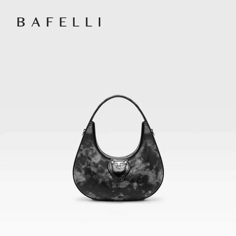 BAFELLI 2025 WOMEN'S BAG LUXURY BRAND GENUINE LEATHER CAT FASHION FEMALE TRENDING ORIGINAL PURSE DESIGNER LADY SHOULDER HANDBAGS