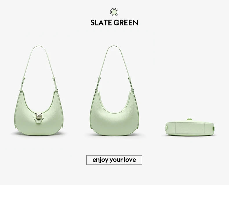 BAFELLI 2025 NEW WOMEN'S HANDBAG CAT SERIES GENUINE LEATHER LUXURY BRAND FASHION RETRO STYLE SHOULDER HOBOS FLAP BAGS FEMALE