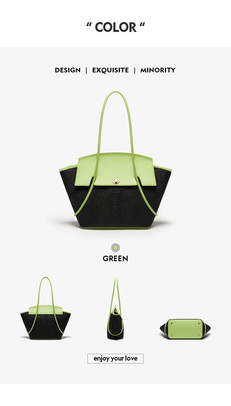 BAFELLI 2025 NEW WOMEN'S CASUAL TOTE BEACH BAG LARGE TRAVEL PURSE LUXURY DESIGNER BRAND GENUINE LEATHER FEMALE BAGS