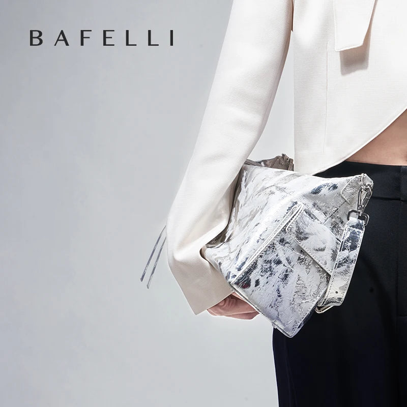 BAFELLI 2025 NEW WOMEN'S TOTE BAG UNISEX LARGE TRAVEL GENUINE LEATHER DESIGNER LUXURY BRAND CROSSBODY CASUAL BAGS FASHION