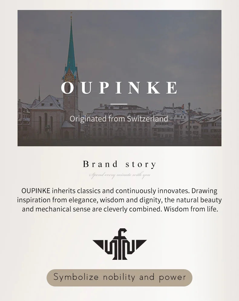 OUPINKE 3170 Womens Watch Elegant Luxury Original Automatic Mechanical Dual Calendar Watches For Ladies Waterproof Reloj Mujer