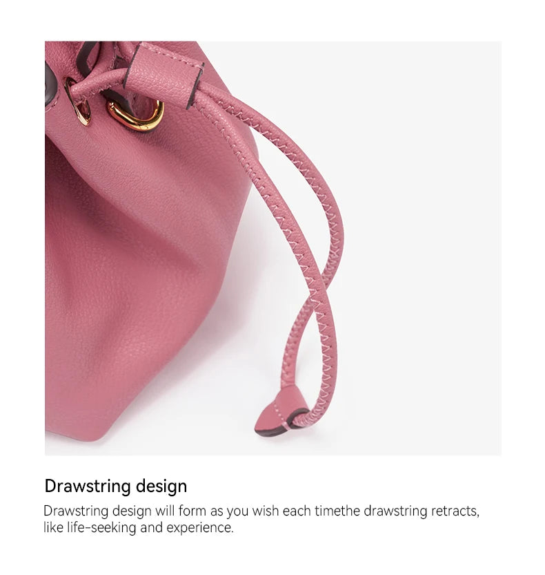 BAFELLI 2025 WOMEN'S HANDBAG BUCKET BAG FASHION LEATHER STYLISH SHOULDER LUXURY BRAND FEMALE DESIGNER PURSE CLASSIC