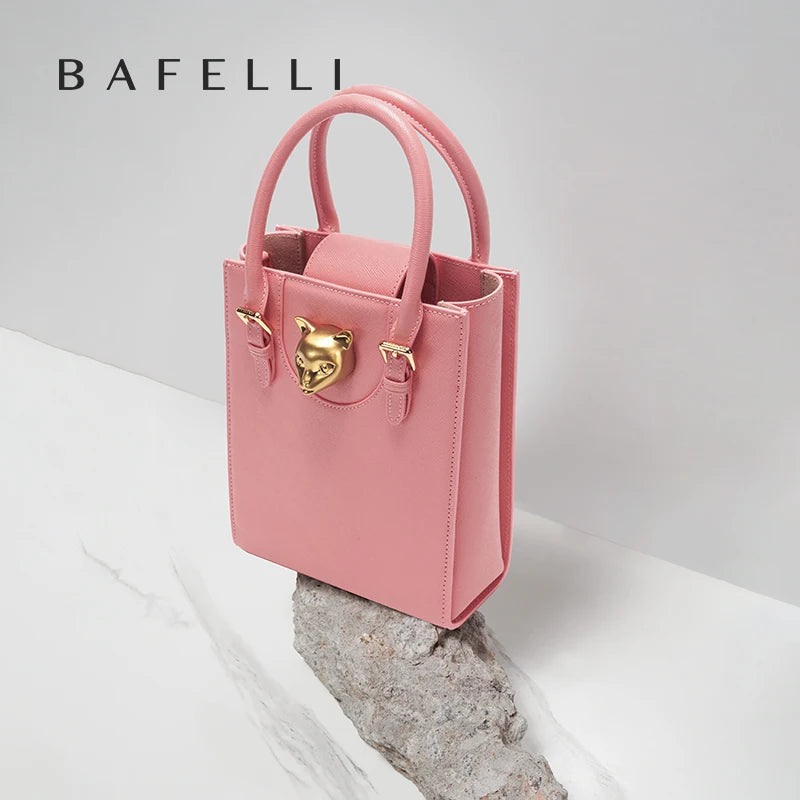 BAFELLI 2025 NEW WOMEN'S HANDBAG CAT LUXURY BRAND DESIGNER ORIGINAL STYLE TRENDING SHOULDER CASUAL BAGS MINI TOTE CROSSBODY