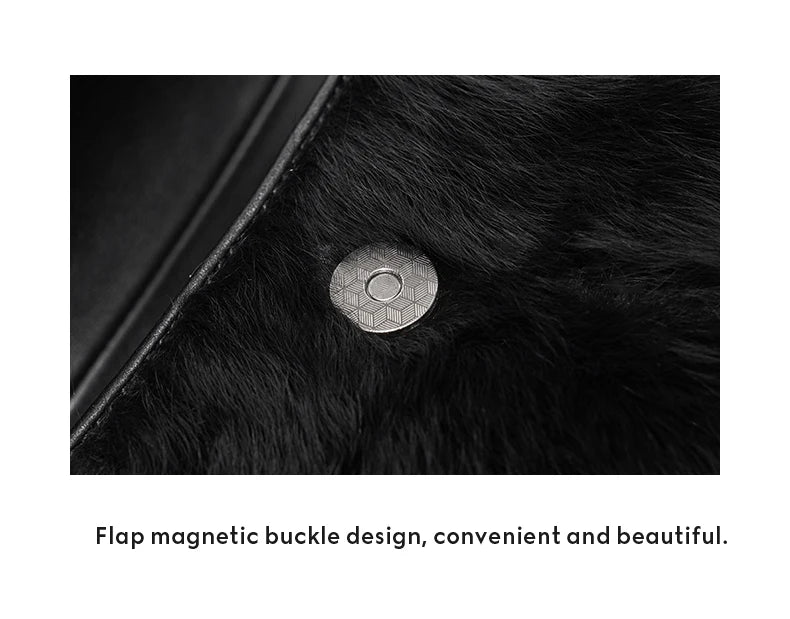 BAFELLI 2025 NEW WOMEN'S HANDBAG TREND GENUINE LEATHER FASHION STYLE WINTER SADDLE FUR BAGS LUXURY BRAND DESIGNER SHOULDER PURSE