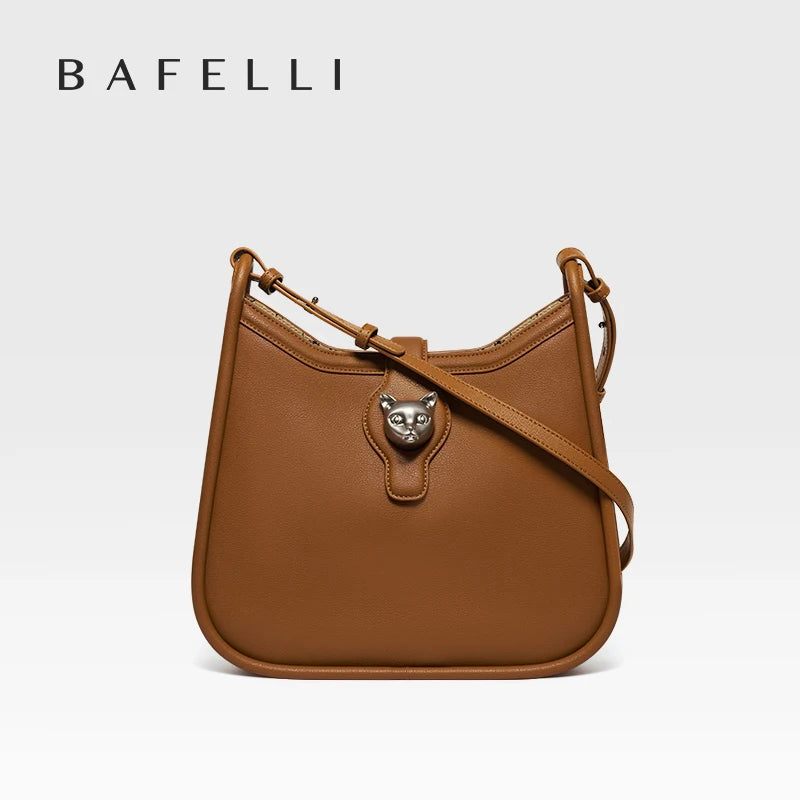 BAFELLI 2025 CAT LUXURY BRAND NEW WOMEN'S SHOULDER BAG TRENDING RETRO STYLE VINTAGE CROSSBODY PURSE UNISEX MESSENGER BAGS