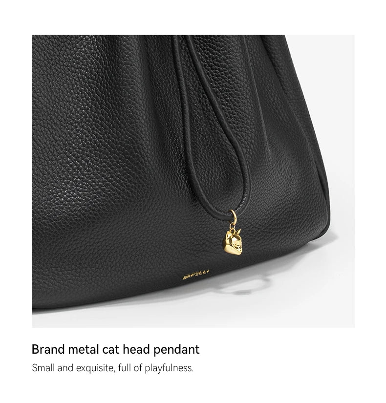 BAFELLI WOMEN'S NEW BAGS LUXURY FASHION LEATHER HANDBAGS STYLISH 2025 HIGH QUALITY DESIGNER BRAND CAPACITY LADIES SHOULDER PURSE