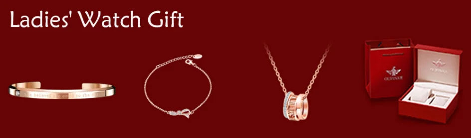 OUPINKE Watch for Women Swiss Movement Luxury Diamond Sapphire Mirror Watperoof Original Elegant Dress Ladies Wrist Watch Set