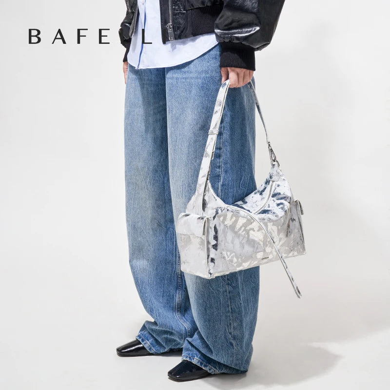 BAFELLI 2025 NEW WOMEN'S TOTE BAG UNISEX LARGE TRAVEL GENUINE LEATHER DESIGNER LUXURY BRAND CROSSBODY CASUAL BAGS FASHION