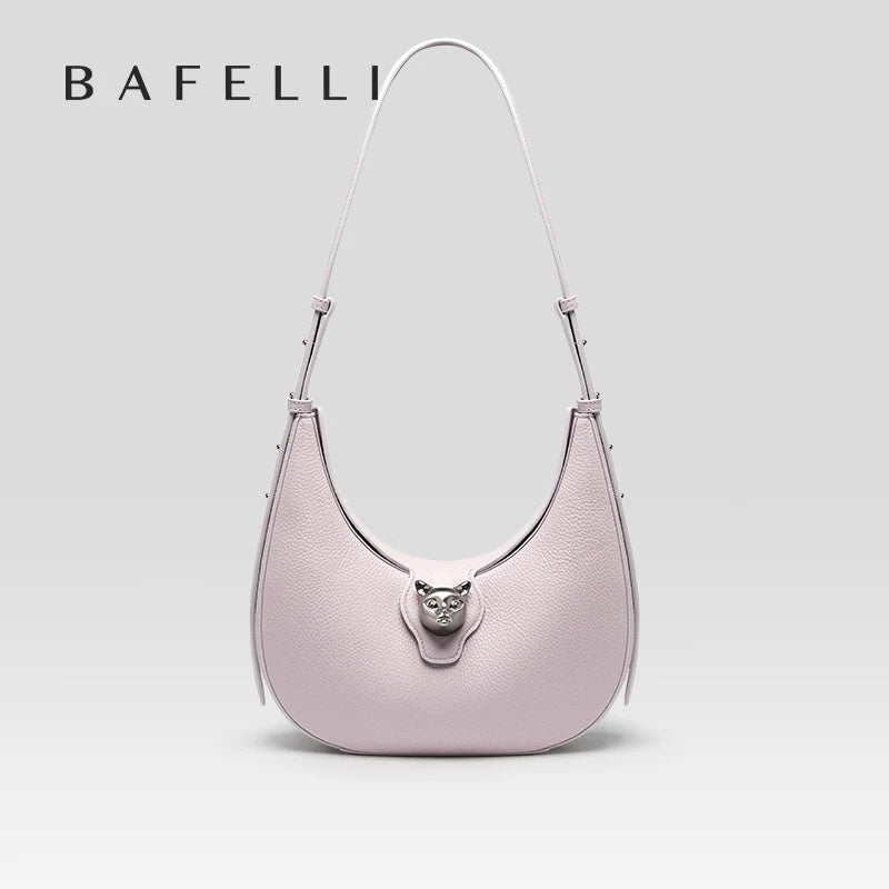BAFELLI 2025 WOMEN'S BAG LUXURY BRAND GENUINE LEATHER CAT FASHION FEMALE TRENDING ORIGINAL PURSE DESIGNER LADY SHOULDER HANDBAGS