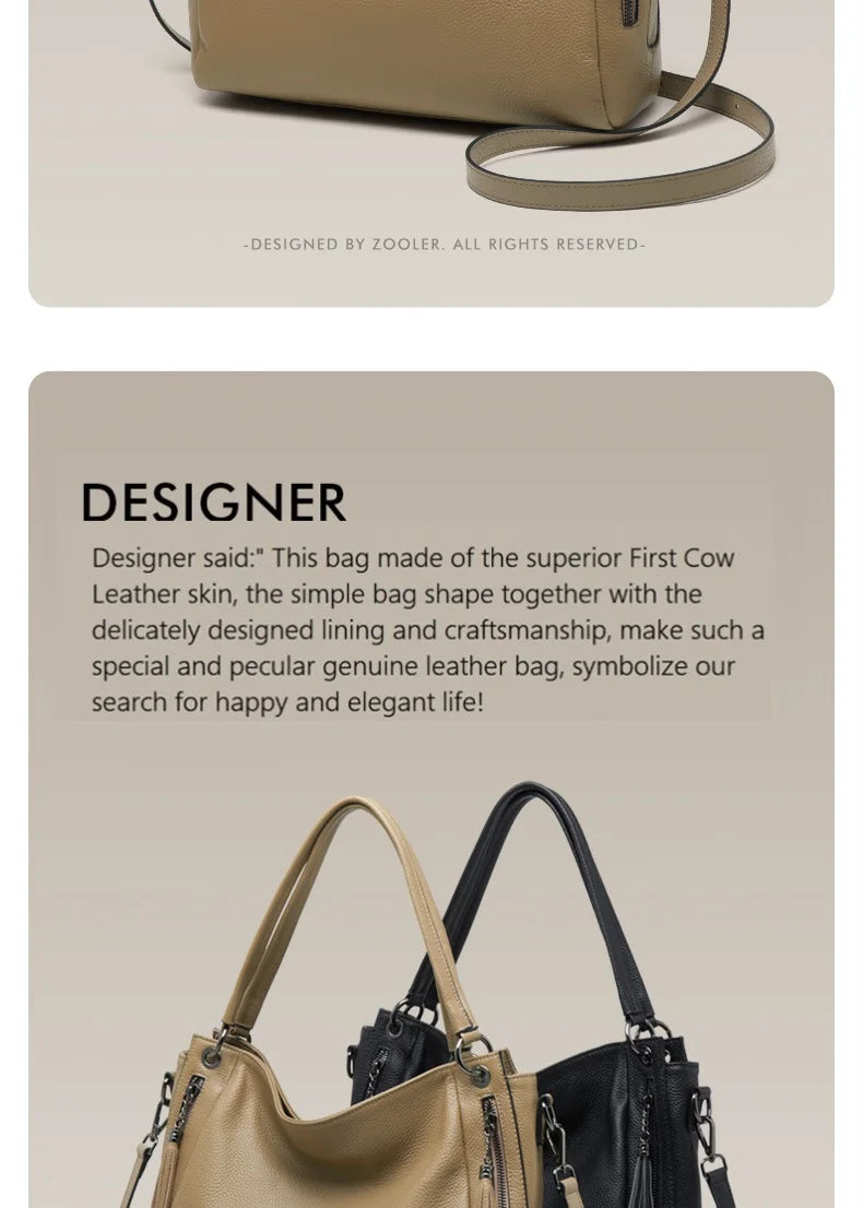 Limited Bag ZOOLER Brand Women Genuine Leather Shoulder Bags Female Leather Handbag Purses Cow Skin Bag Elegant Style #SC1753