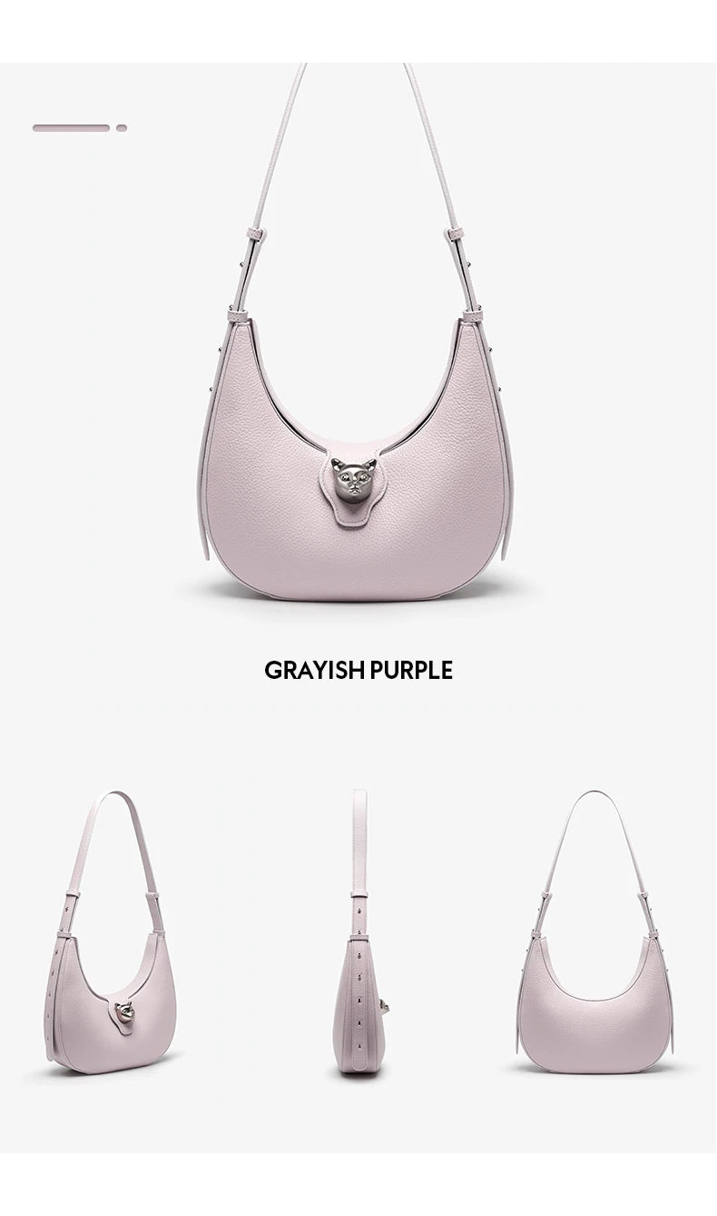 BAFELLI 2025 WOMEN'S BAG LUXURY BRAND GENUINE LEATHER CAT FASHION FEMALE TRENDING ORIGINAL PURSE DESIGNER LADY SHOULDER HANDBAGS