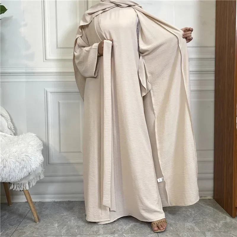 Muslim Fashion Hijab Dubai Abaya Long Dresses Women with Sashes Islam Clothing Abaya African Dresses for Women Musulman Djellaba