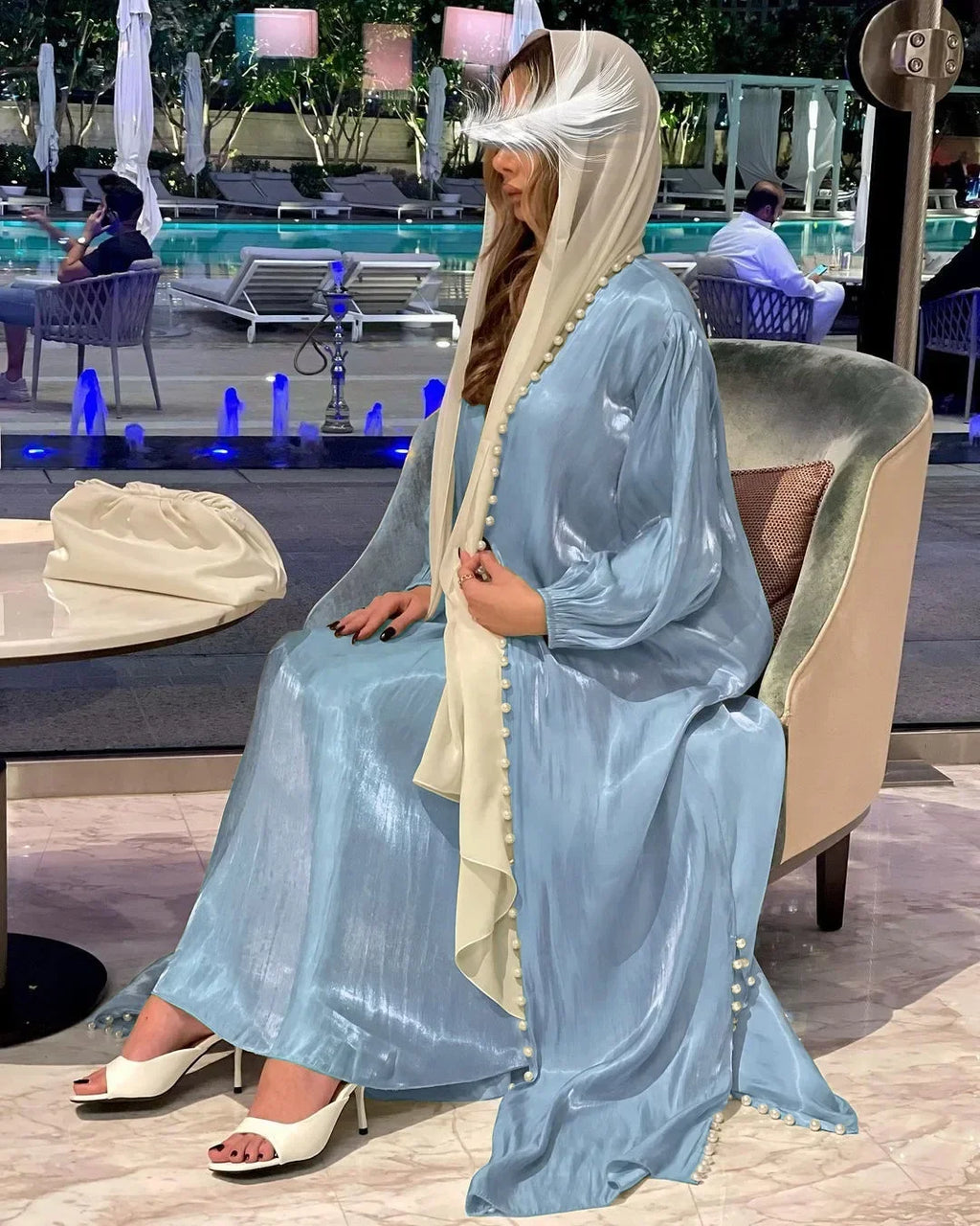 2025 Caftan Muslim Abaya Women Dress 2 Piece Set Abayas Gowns Dubai Arabic Silk Satin Kimono Cardigan Robe Outwear Autumn