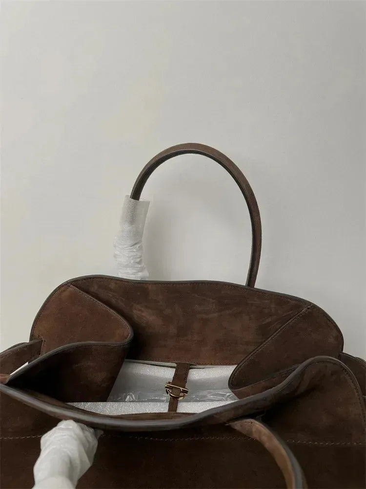 2025SSS Margaux 10/12/15 High Quality Tote Bag Fashion Large Capacity Casual Shoulder Bag Commute Suede Handbag