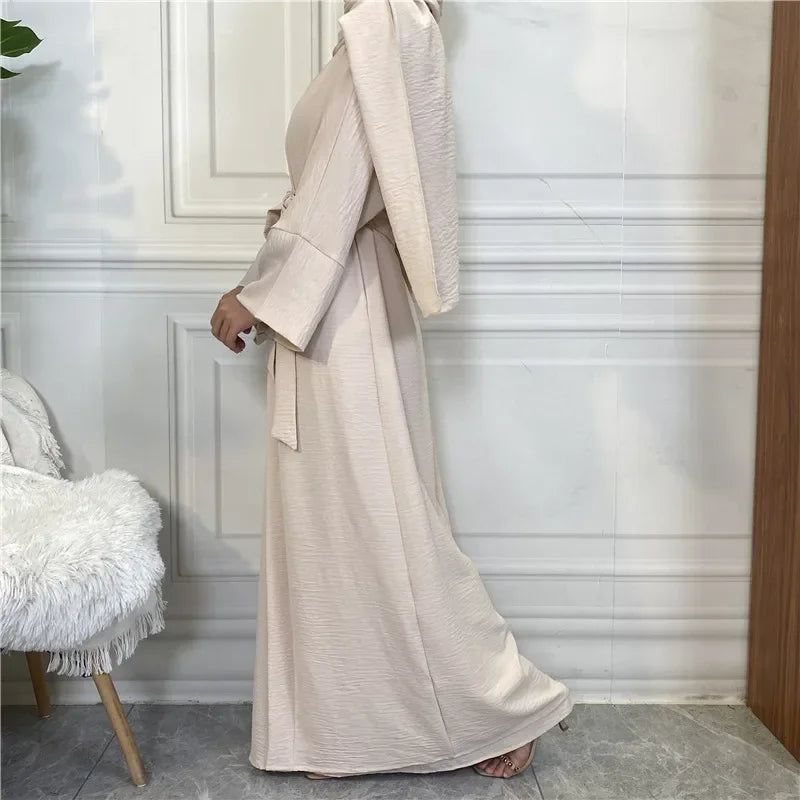 Muslim Fashion Hijab Dubai Abaya Long Dresses Women with Sashes Islam Clothing Abaya African Dresses for Women Musulman Djellaba