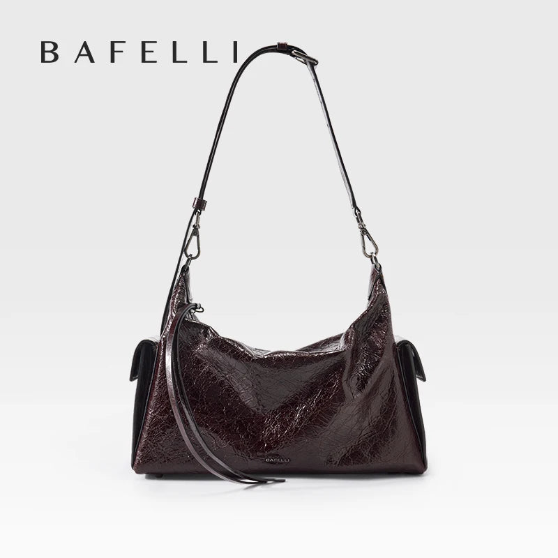 BAFELLI 2025 NEW WOMEN'S TOTE BAG UNISEX LARGE TRAVEL GENUINE LEATHER DESIGNER LUXURY BRAND CROSSBODY CASUAL BAGS FASHION