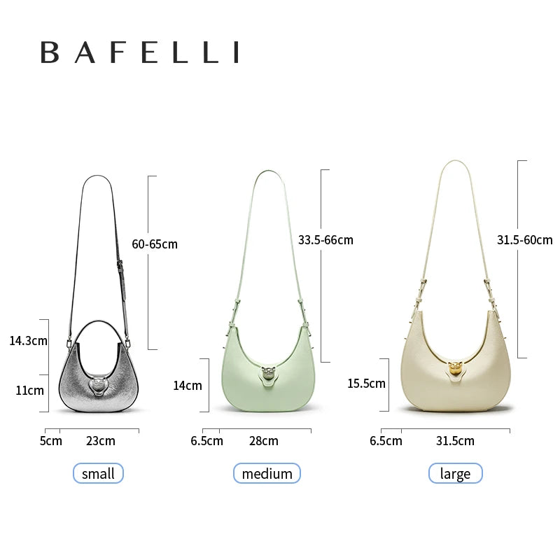 BAFELLI 2025 WOMEN'S BAG LUXURY BRAND GENUINE LEATHER CAT FASHION FEMALE TRENDING ORIGINAL PURSE DESIGNER LADY SHOULDER HANDBAGS