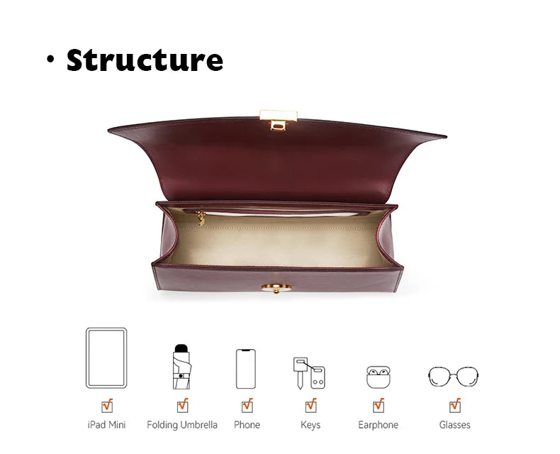 Genuine Leather Women's Bag 2025 New Model Large Capacity Handheld Crossbody Bag Fashionable and Versatile for Autumn and Winter