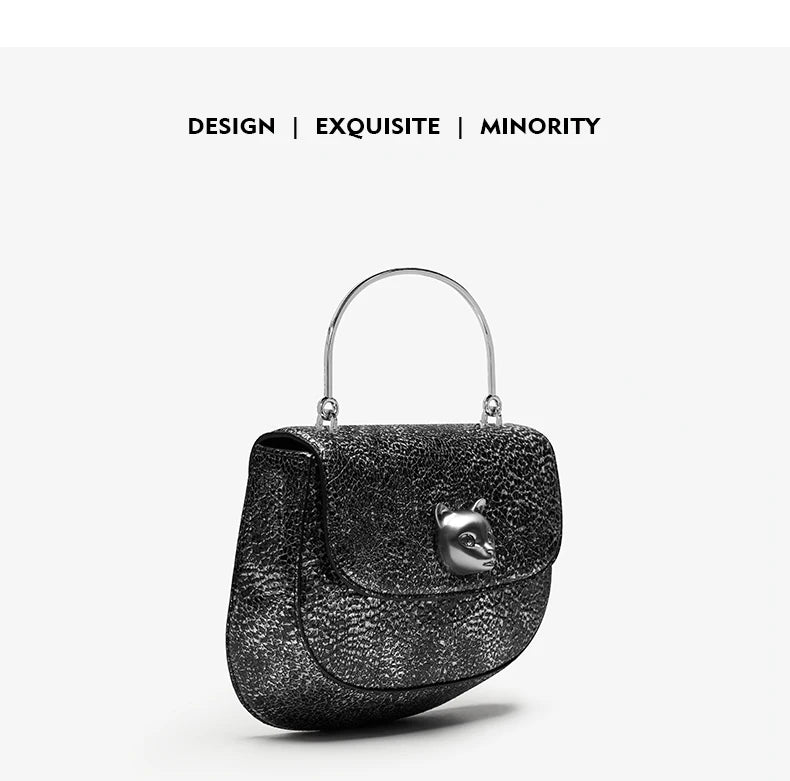 BAFELLI 2025 NEW WOMEN'S HANDBAG CAT EVENING PURSE LUXURY BRAND DESIGNER STYLE FASHION CASUAL CROSSBODAY LEATHER STYLISH