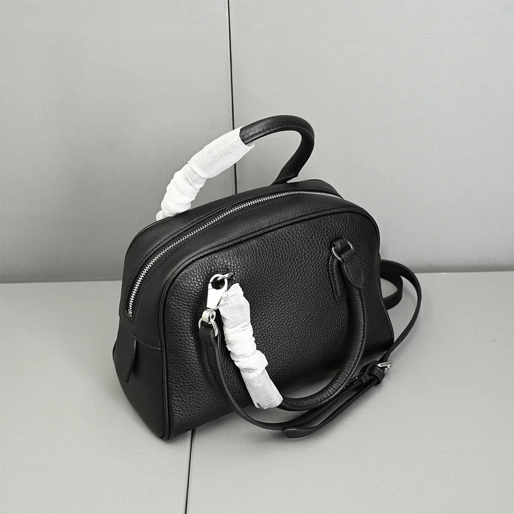 26cm Genuine Leather Handbag With Top Layer Cowhide New Women Shoulder Crossbody Bag Versatile Commuting Soft Texture