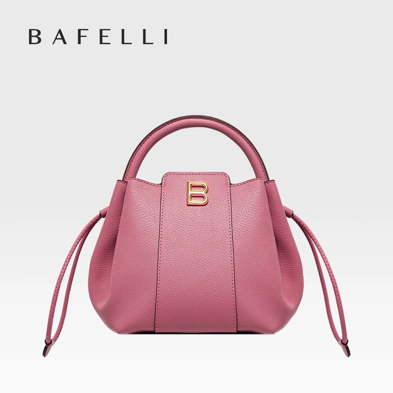 BAFELLI 2025 WOMEN'S HANDBAG BUCKET BAG FASHION LEATHER STYLISH SHOULDER LUXURY BRAND FEMALE DESIGNER PURSE CLASSIC