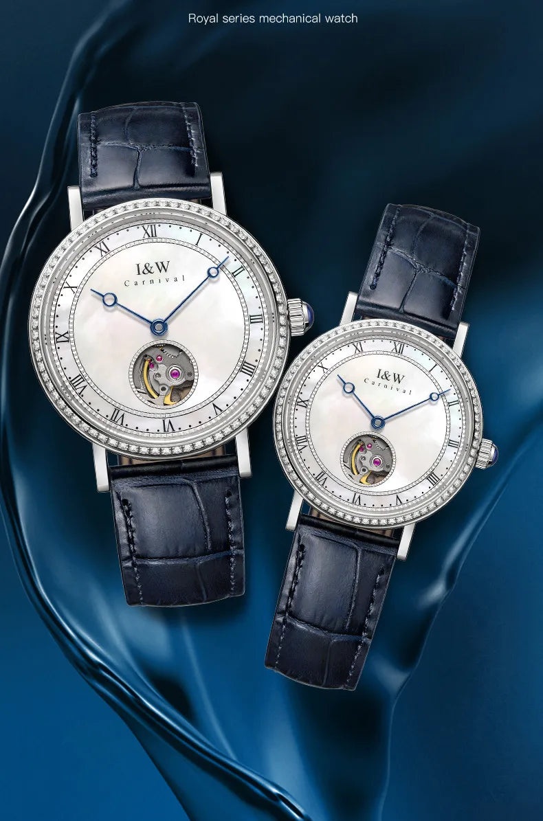 CARNIVAL Brand Luxury Mechanical Watch for Women Ladies Fashion Sapphire Automatic Movement Wristwatches Waterproof Reloj Mujer