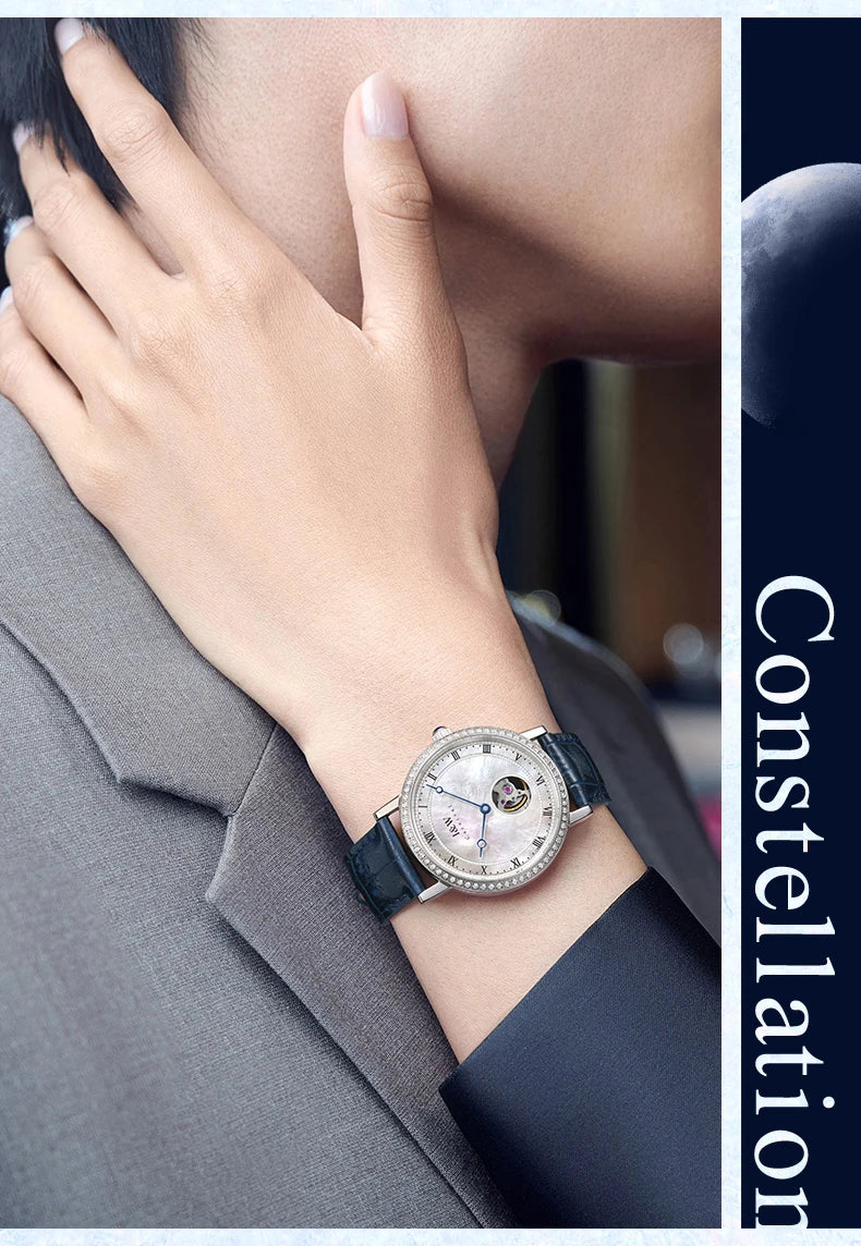 CARNIVAL Brand Luxury Mechanical Watch for Women Ladies Fashion Sapphire Automatic Movement Wristwatches Waterproof Reloj Mujer