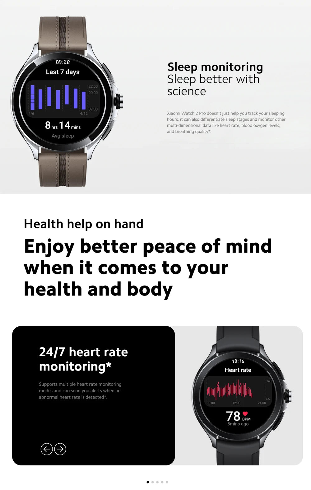 Global Version Xiaomi Watch 2 Pro 1.43" AMOLED Display 150+ Sports Modes Snapdragon W5+ Gen 1 Magnetic Charge Mi Smart Watch