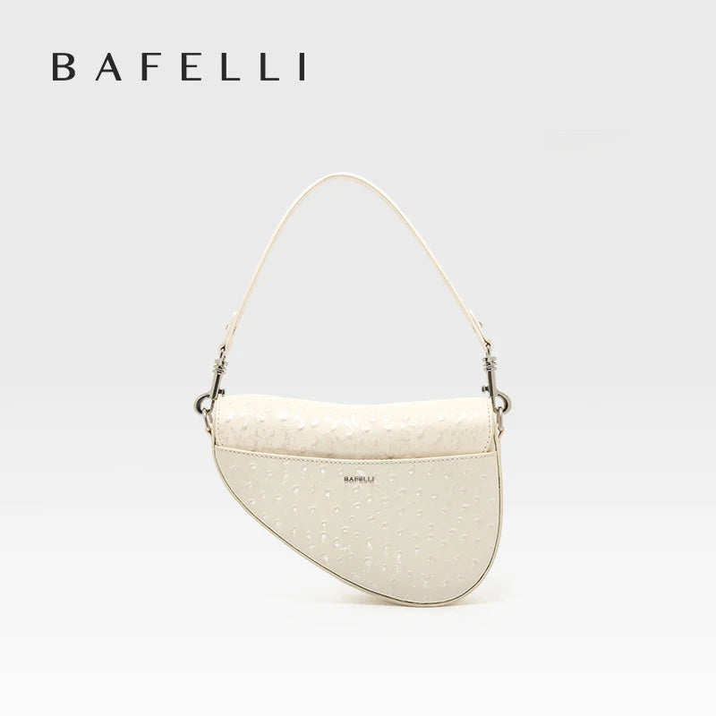BAFELLI 2025 WOMEN'S NEW HANDBAG SADDLE ORIGINAL LUXURY DESIGNER BRAND EVENING BAGS SHOULDER FASHION FEMALE PURSE CROSSBODY