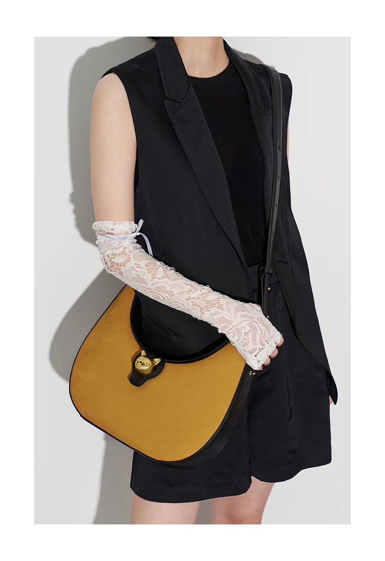 BAFELLI 2025 NEW WOMEN'S HANDBAG CAT SERIES GENUINE LEATHER LUXURY BRAND FASHION RETRO STYLE SHOULDER HOBOS FLAP BAGS FEMALE