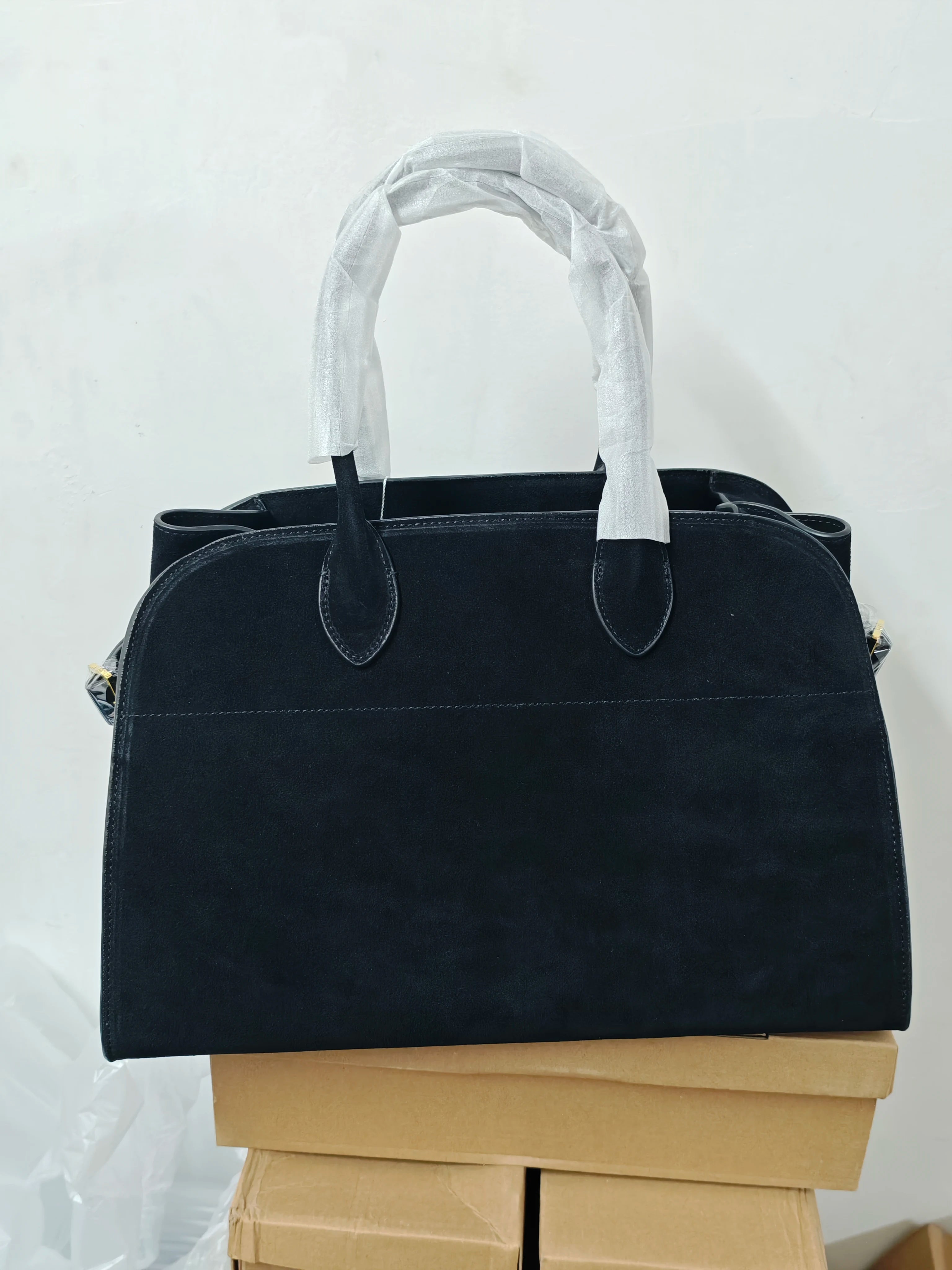 2025SSS Margaux 10/12/15 High Quality Tote Bag Fashion Large Capacity Casual Shoulder Bag Commute Suede Handbag