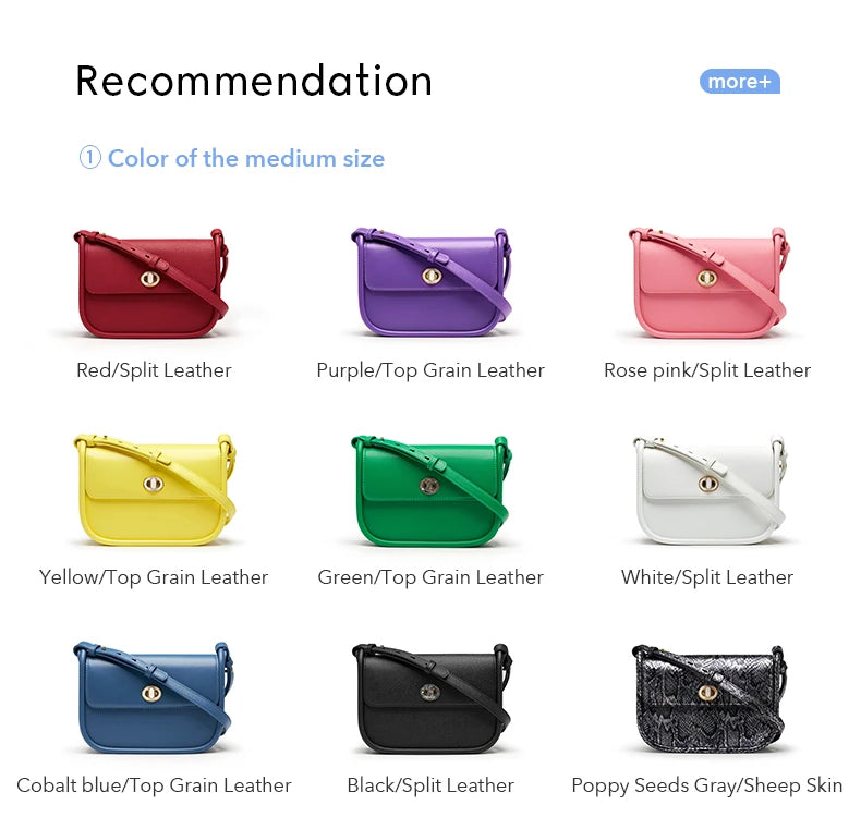 BAFELLI 2024 WOMEN'S NEW TREND LEATHER SADDLE BAGS FASHION STYLE ORIGINAL DESIGNER LUXURY BRAND CASUAL CROSSBODAY PURSE SHOULDER