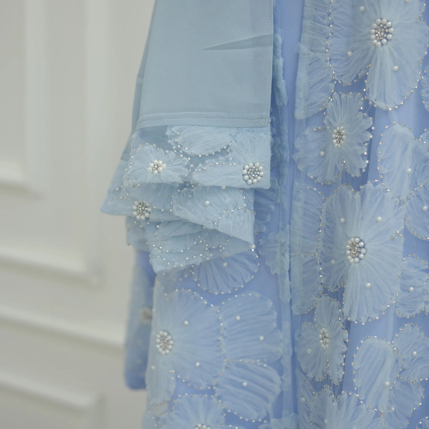 Luxury Dubai Lace Beads Cardigan Muslim Sets Women Hijab Abaya Kimono Jalabiya Ramadan Turkey Kaftan Robe Islam Clothing Caftan