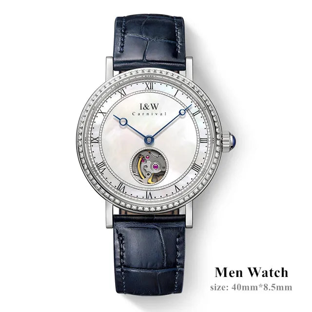 CARNIVAL Brand Luxury Mechanical Watch for Women Ladies Fashion Sapphire Automatic Movement Wristwatches Waterproof Reloj Mujer