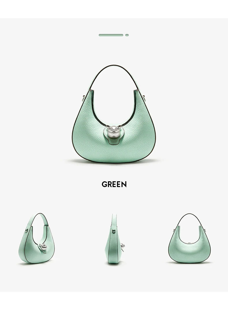 BAFELLI 2025 WOMEN'S BAG LUXURY BRAND GENUINE LEATHER CAT FASHION FEMALE TRENDING ORIGINAL PURSE DESIGNER LADY SHOULDER HANDBAGS