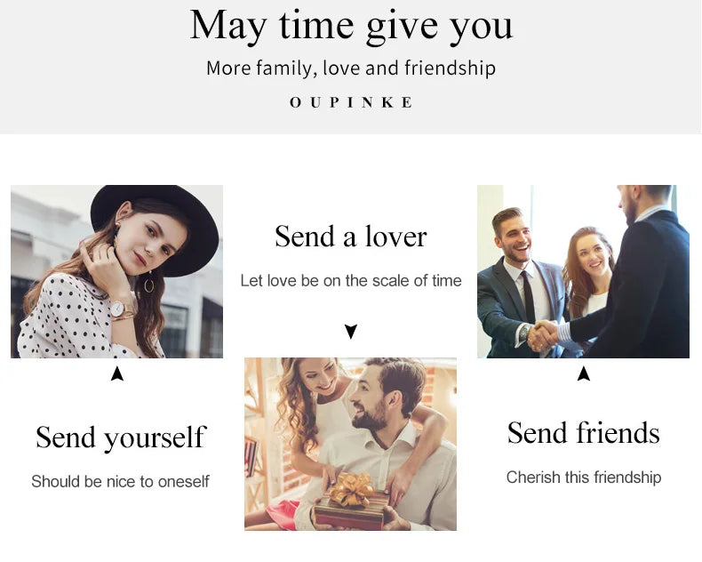 OUPINKE 3183 Women Watch Top Luxury Brand Automatic Mechanical Tungsten Steel Watchstrap Waterproof Gift Box Watches For Women